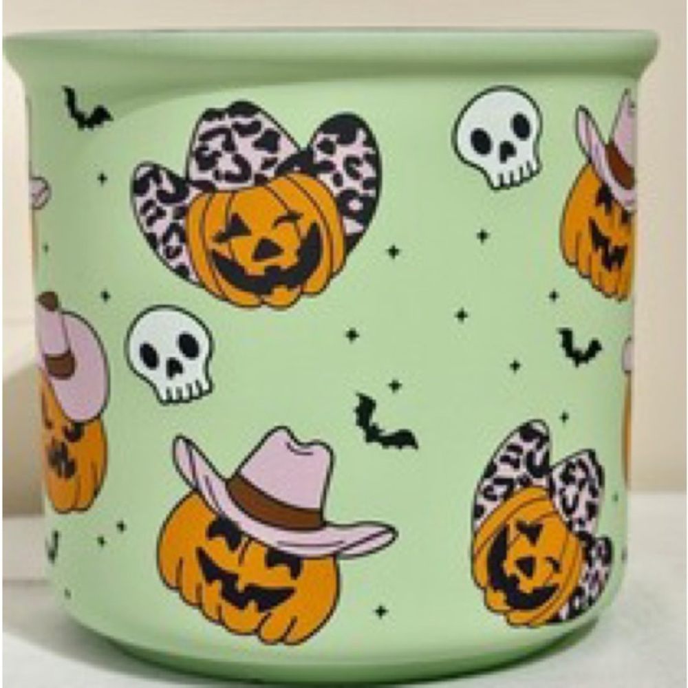 Halloween Pumpkin Mug with Cowboy Hat Design